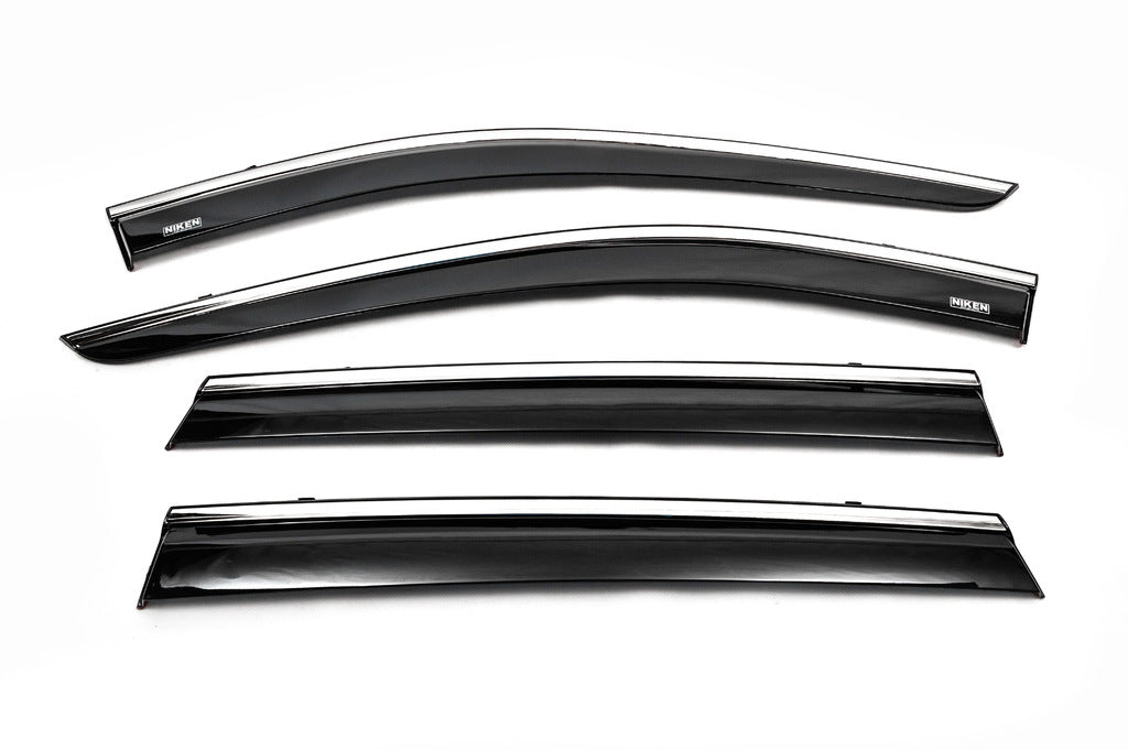 Window Deflectors with Chrome Trim (4 pcs, Niken) for Nissan X-trail T32/Rogue 2014-2021 - image 7