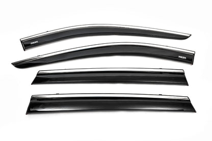 Window Deflectors with Chrome Trim (4 pcs, Niken) for Nissan X-trail T32/Rogue 2014-2021 - image 7