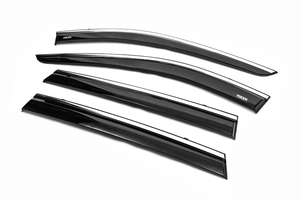 Window Deflectors with Chrome Trim (4 pcs, Niken) for Nissan X-trail T32/Rogue 2014-2021 - image 8