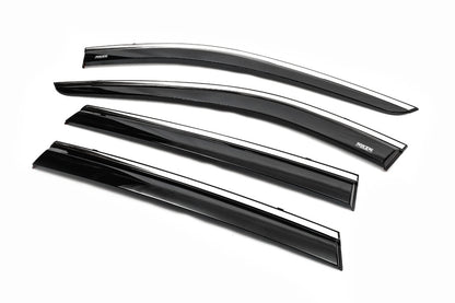 Window Deflectors with Chrome Trim (4 pcs, Niken) for Nissan X-trail T32/Rogue 2014-2021 - image 8