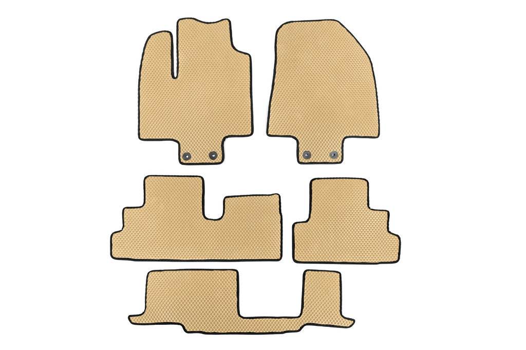 Mats (3 rows, EVA, Beige) for Infiniti QX60 2022↗ year - Reelken Auto