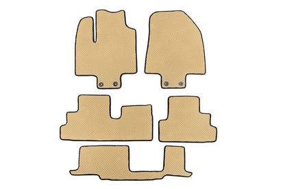 Floor Mats (3 Rows, EVA, Beige) for Infiniti QX60 2022- - image 1