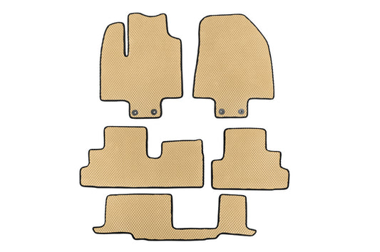 Floor Mats (3 Rows, EVA, Beige) for Infiniti QX60 2022- - image 1