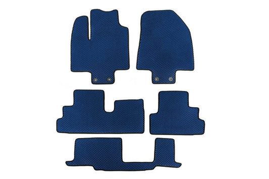 Mats (3 rows, EVA, Blue) for Infiniti QX60 2022↗ year - Reelken Auto