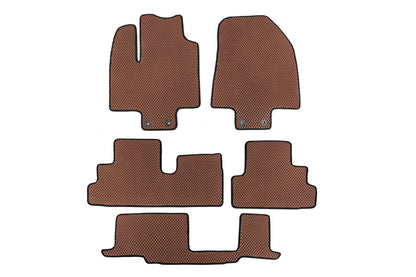 Floor Mats (3 Rows, EVA, Brown) for Infiniti QX60 2022- - image 1