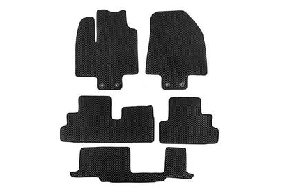 Floor Mats (3 Rows, EVA, Black) for Infiniti QX60 2022- - image 1