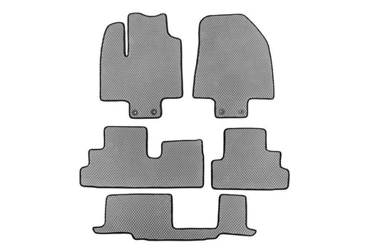 Mats (3 rows, EVA, Gray) for Infiniti QX60 2022↗ year - Reelken Auto