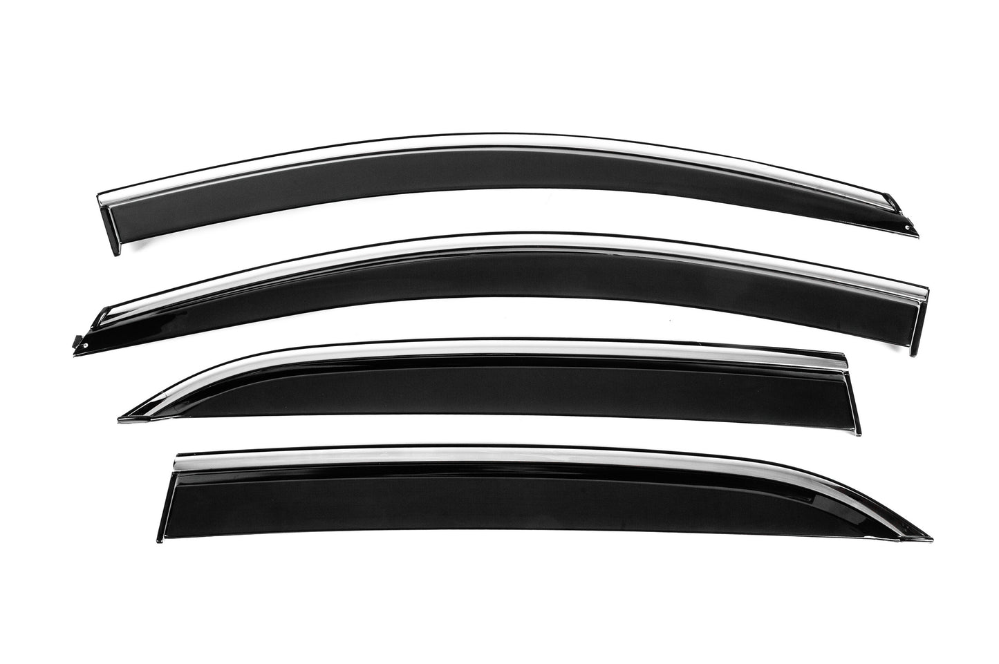Window Deflectors with Chrome Trim Niken Luxury (4 pcs) for Chevrolet Equinox 2018-2025 - image 1
