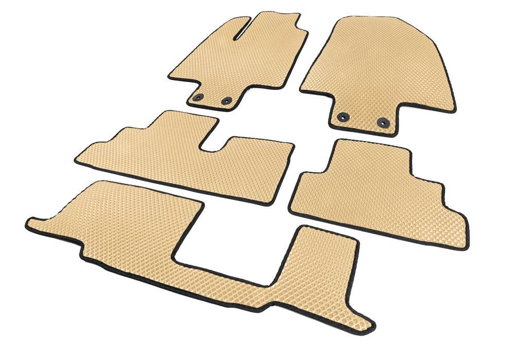 Mats (3 rows, EVA, Beige) for Infiniti QX60 2022↗ year - Reelken Auto