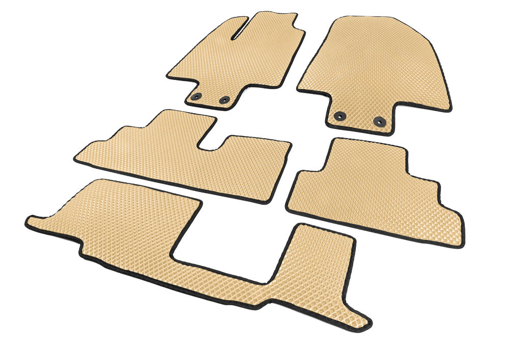 Floor Mats (3 Rows, EVA, Beige) for Infiniti QX60 2022- - image 2
