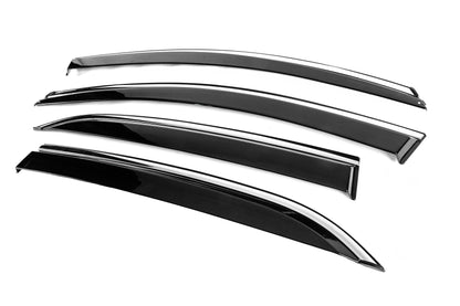 Window Deflectors with Chrome Trim Niken Luxury (4 pcs) for Chevrolet Equinox 2018-2025 - image 2