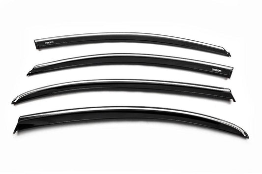 Window vents with chrome (4 PCs, Niken) for Fiat Tipo 2016↗ year - Reelken Auto