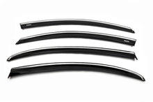 Window deflectors with chrome trim (4 pcs, Niken) for Fiat Tipo 2016- - image 1