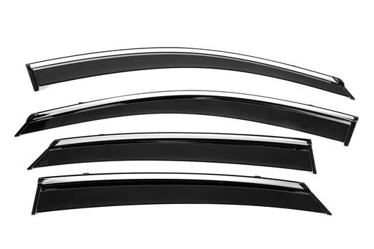 Window Deflectors with Chrome Trim Niken Luxury (4 pcs) for Hyundai Sonata DN8 2020- - image 1