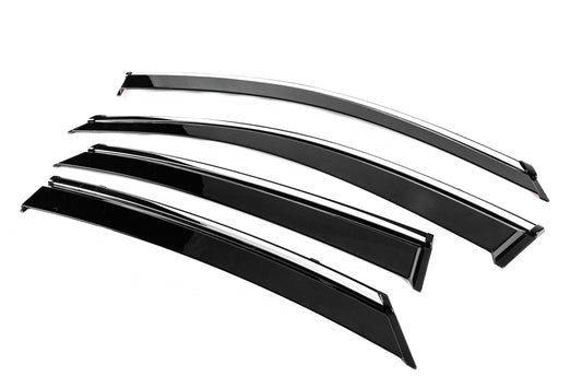 Window Deflectors with Chrome Trim Niken Luxury (4 pcs) for Hyundai Sonata DN8 2020- - image 2