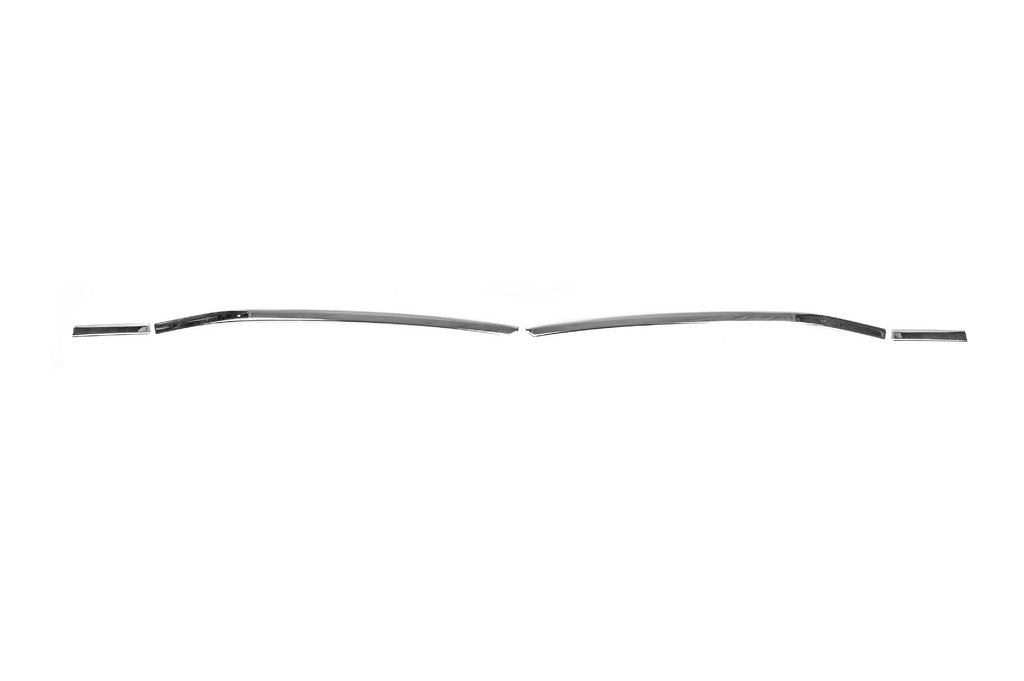 Front bumper grille trim 2019+ (3 pcs, stainless steel) for Volkswagen T6 2015-2024 - image 2