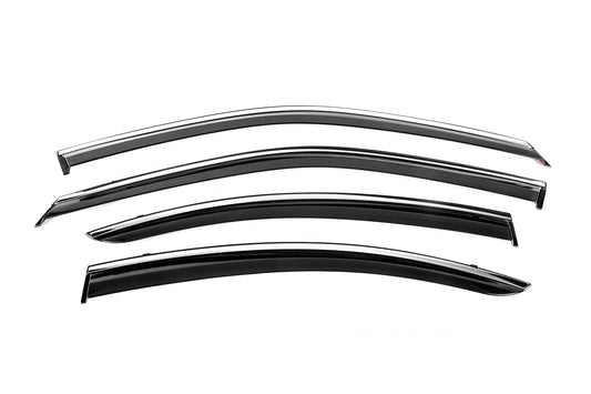 Window Deflectors with Chrome Trim Niken Luxury (4 pcs) for Lexus ES 2006-2011 - image 1