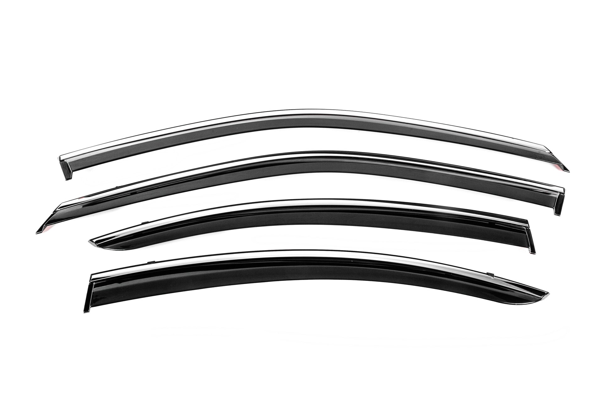 Window Deflectors with Chrome Trim Niken Luxury (4 pcs) for Lexus ES 2006-2011 - image 1