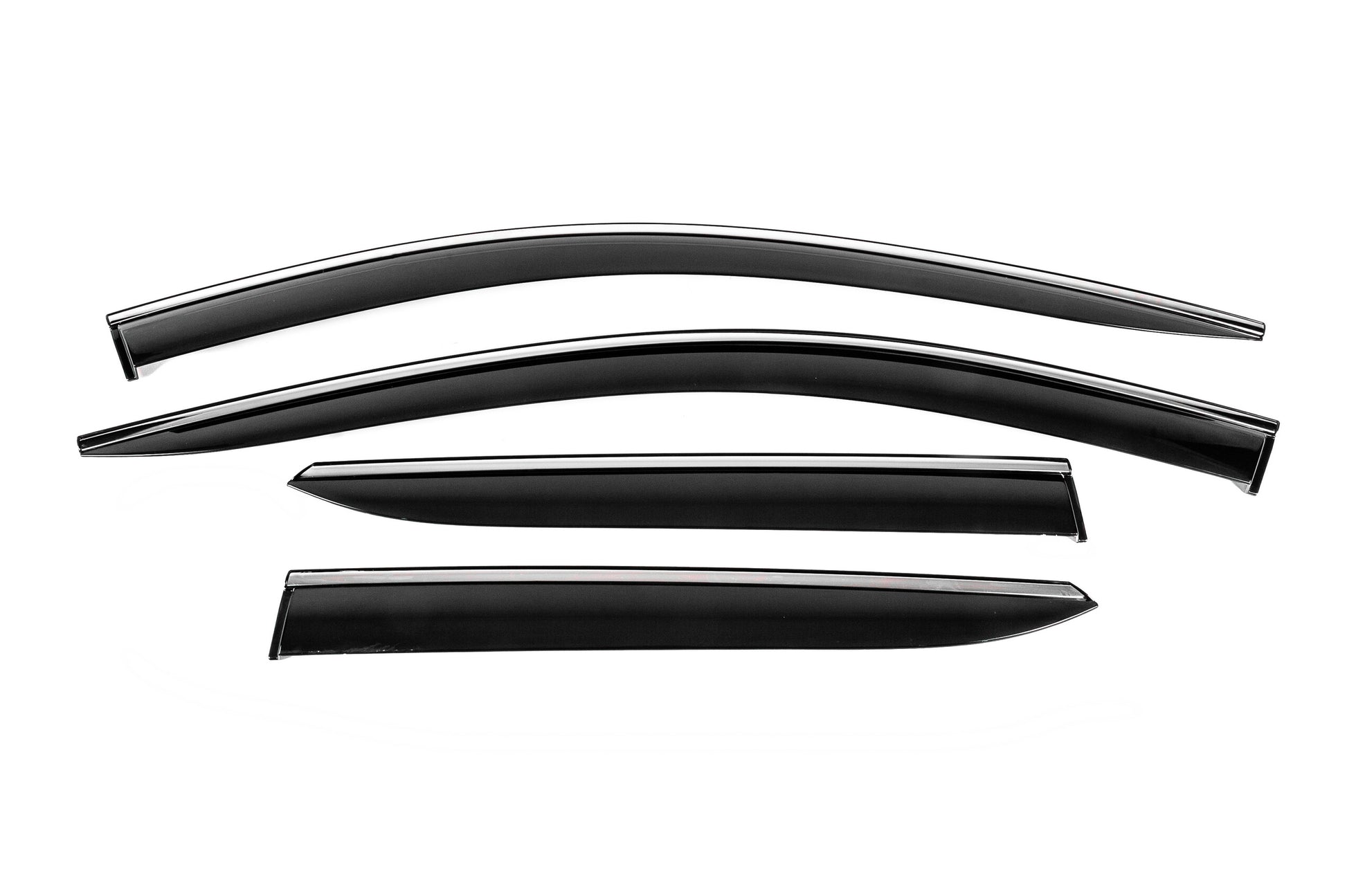 Window Deflectors with Chrome Trim Niken Luxury (2021-2023, 4 pcs) for Kia Niro 2022– - image 1