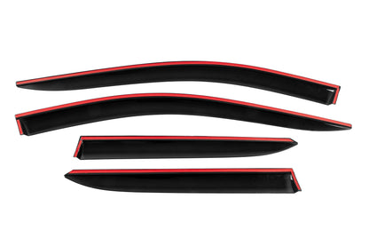Window Deflectors with Chrome Trim Niken Luxury (2021-2023, 4 pcs) for Kia Niro 2022– - image 4
