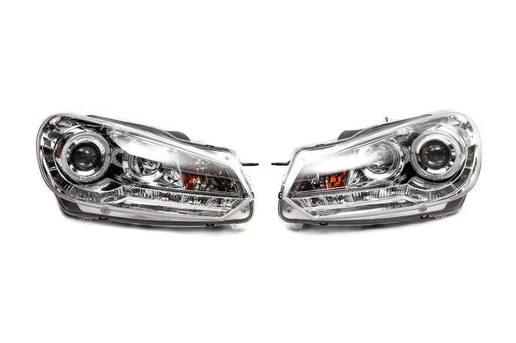 Front lights Silver (2 pcs, LED) for Volkswagen Golf 6 - Reelken Auto