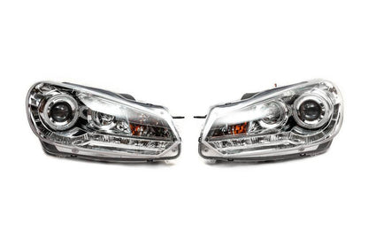 Front lights Silver (2 pcs, LED) for Volkswagen Golf 6 - Reelken Auto