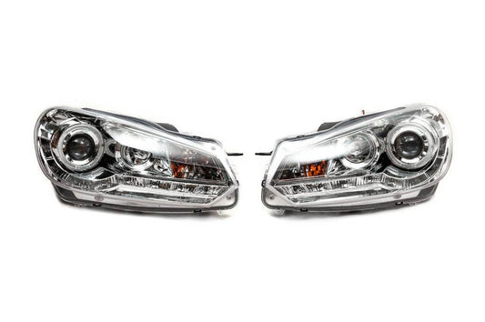 Front lights Silver (2 pcs, LED) for Volkswagen Golf 6 - Reelken Auto