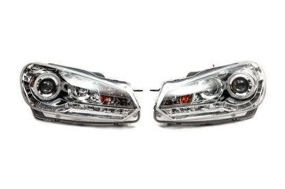 Front Headlights Silver (2 pcs, LED) for Volkswagen Golf 6 2008-2014 - image 2
