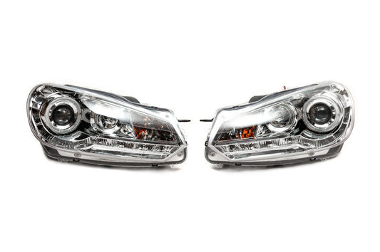 Front Headlights Silver (2 pcs, LED) for Volkswagen Golf 6 2008-2014 - image 2