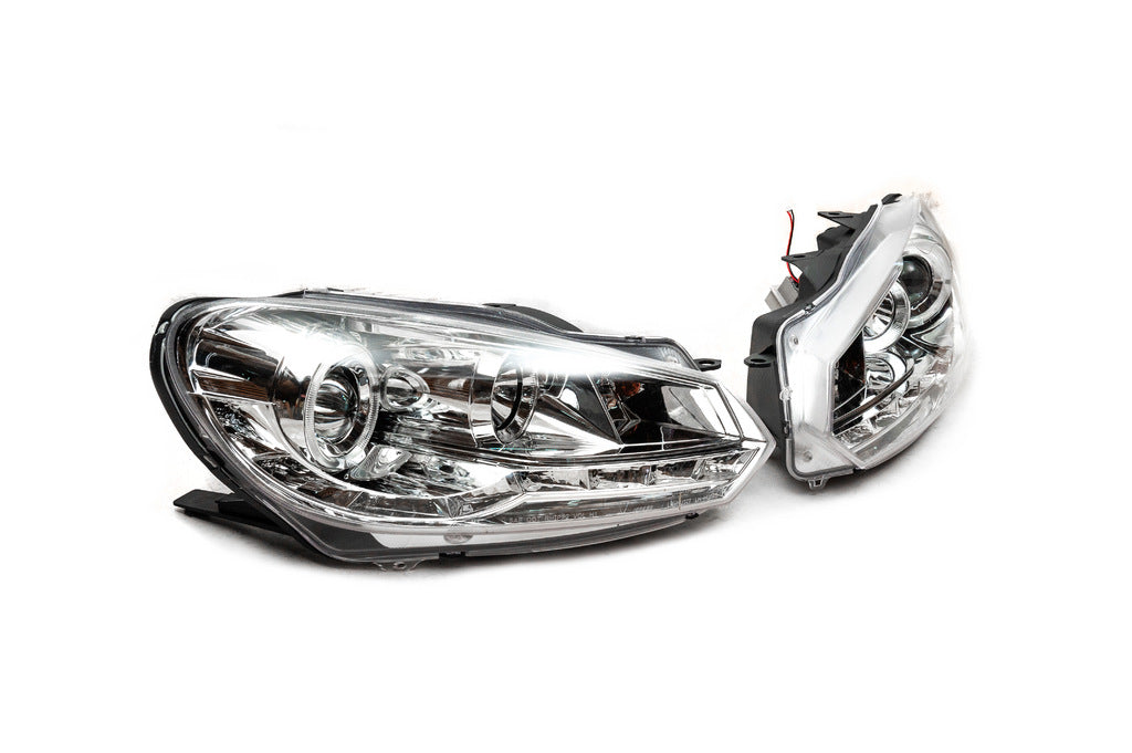 Front Headlights Silver (2 pcs, LED) for Volkswagen Golf 6 2008-2014 - image 3