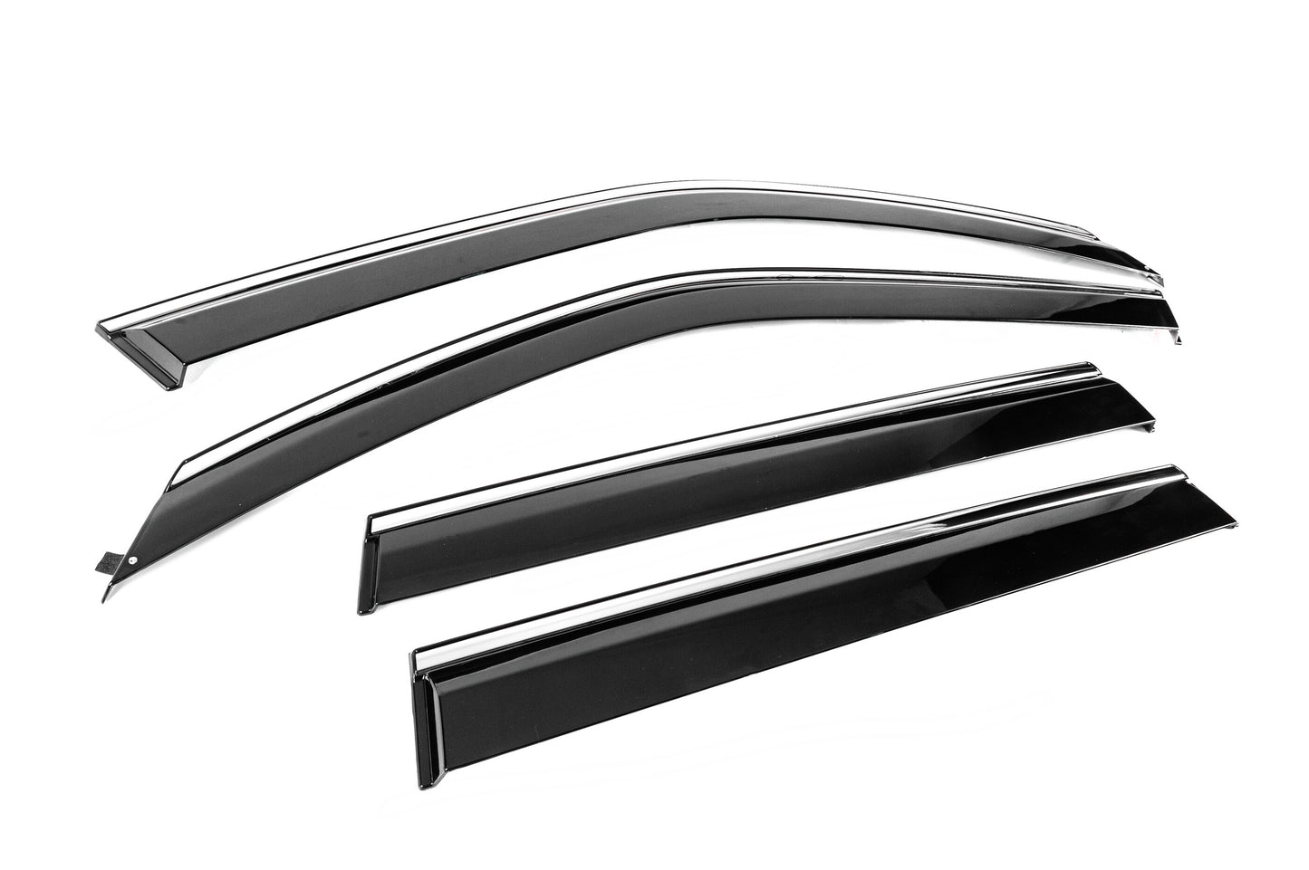 Window Deflectors with Chrome Trim Niken Luxury (4 pcs) for Subaru Forester 2008-2013 - image 3