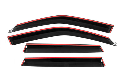 Window Deflectors with Chrome Trim Niken Luxury (4 pcs) for Subaru Forester 2008-2013 - image 4