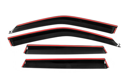 Window Deflectors with Chrome Trim Niken Luxury (4 pcs) for Subaru Forester 2008-2013 - image 4