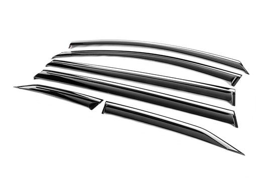 Window Deflectors with Chrome Trim Niken Luxury (6 pcs) for Toyota Sienna 2020- - image 2