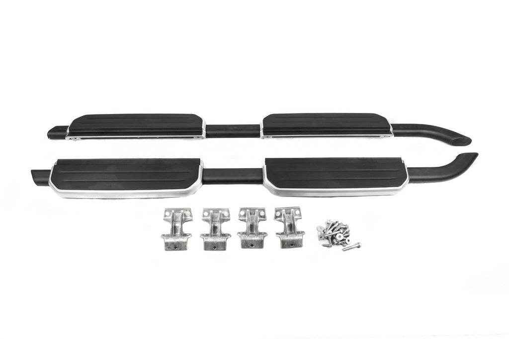 Side sills OEM Silver (for long, 2 pcs.) for Land Rover Defender 2019↗︎ - Reelken Auto