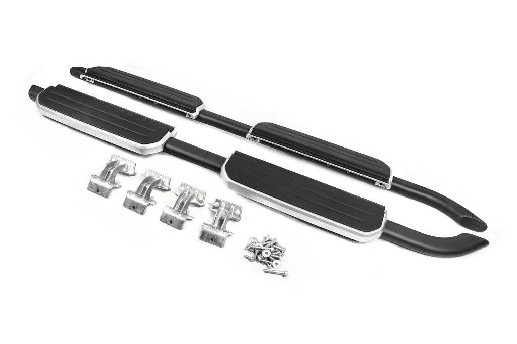 Side sills OEM Silver (for long, 2 pcs.) for Land Rover Defender 2019↗︎ - Reelken Auto
