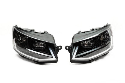 LED headlights with lights (Black, 2 pcs) for Volkswagen T6 - Reelken Auto