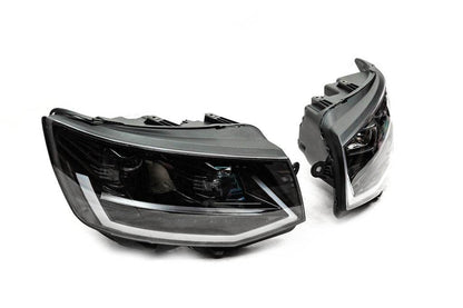 LED headlights with lights (Black, 2 pcs) for Volkswagen T6 - Reelken Auto