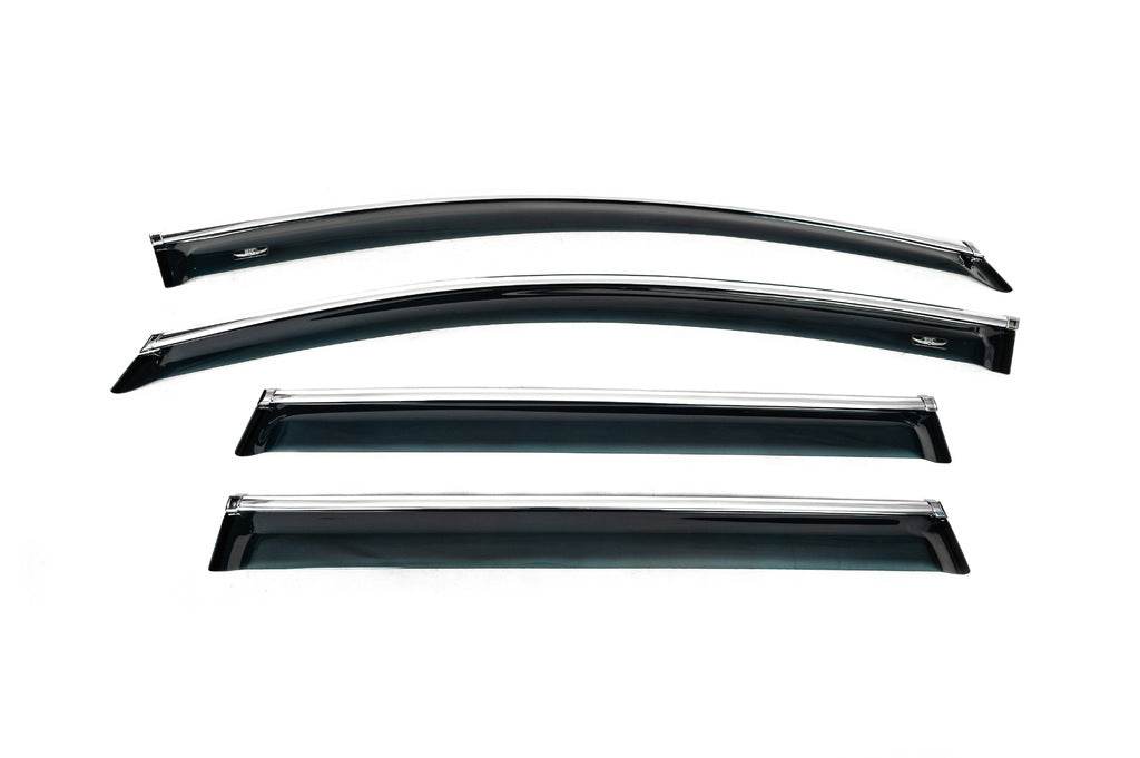 Visor with chrome strip SW (4 PCs, HIC) for Volkswagen Passat B6 2006-2012 - Reelken Auto