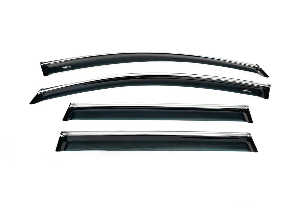 Window deflectors with chrome trim SW (4 pcs, HIC) for Volkswagen Passat B6 2006-2012 - image 8