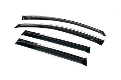 Window deflectors with chrome trim SW (4 pcs, HIC) for Volkswagen Passat B6 2006-2012 - image 9