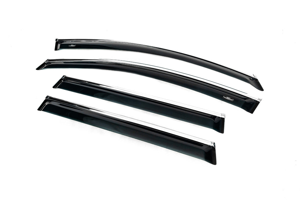 Window deflectors with chrome trim SW (4 pcs, HIC) for Volkswagen Passat B6 2006-2012 - image 12