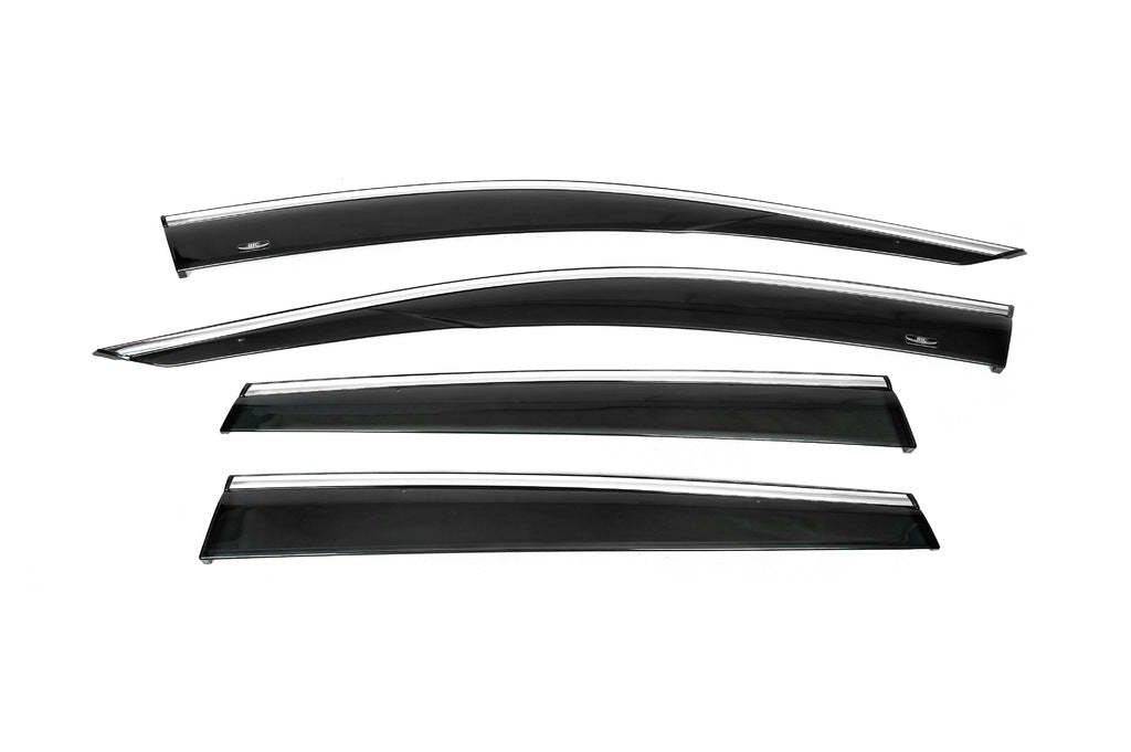 Window deflectors with chrome trim (4 pcs, HIC) for Honda CRV 2017-2022 - image 7
