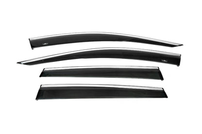 Window deflectors with chrome trim (4 pcs, HIC) for Honda CRV 2017-2022 - image 7