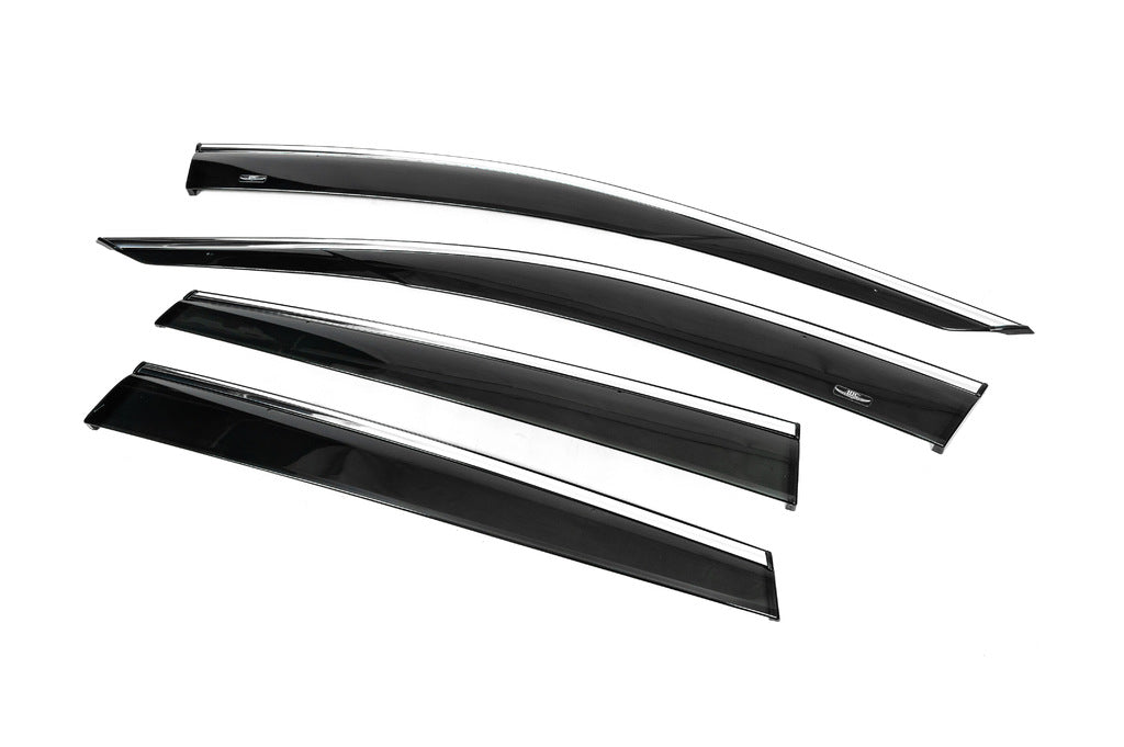 Window deflectors with chrome trim (4 pcs, HIC) for Honda CRV 2017-2022 - image 9