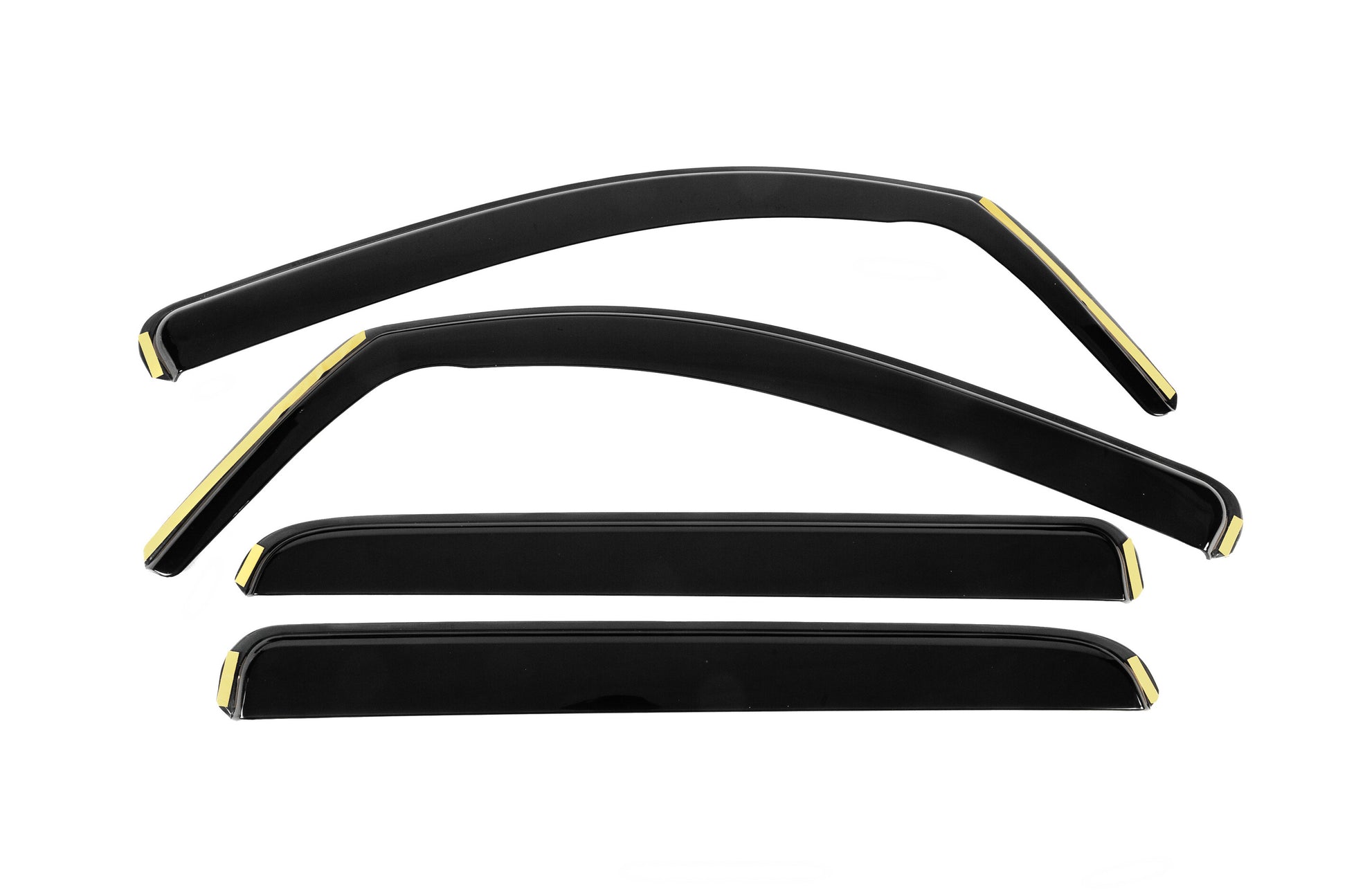 In-Channel Window Deflectors Niken Luxury (2014-2021, CrewMax/Crew Cab, 4 pcs) for Toyota Tundra 2007-2021 - image 1