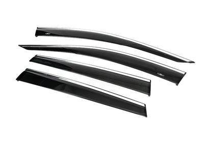 Window deflectors with chrome trim (4 pcs, HIC) for Honda CRV 2017-2022 - image 9