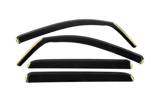 In-Channel Window Deflectors Niken Luxury (2014-2021, CrewMax/Crew Cab, 4 pcs) for Toyota Tundra 2007-2021 - image 1
