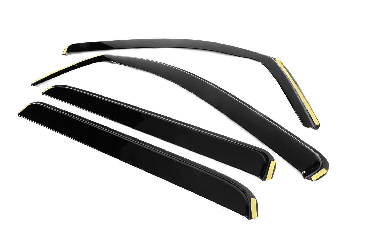 In-Channel Window Deflectors Niken Luxury (2014-2021, CrewMax/Crew Cab, 4 pcs) for Toyota Tundra 2007-2021 - image 2