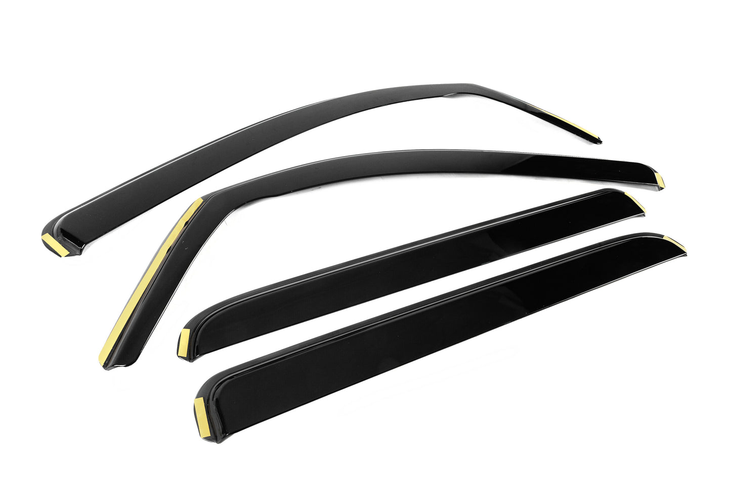 In-Channel Window Deflectors Niken Luxury (2014-2021, CrewMax/Crew Cab, 4 pcs) for Toyota Tundra 2007-2021 - image 3